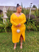 Simple Desire Dress- MUSTARD YELLOW