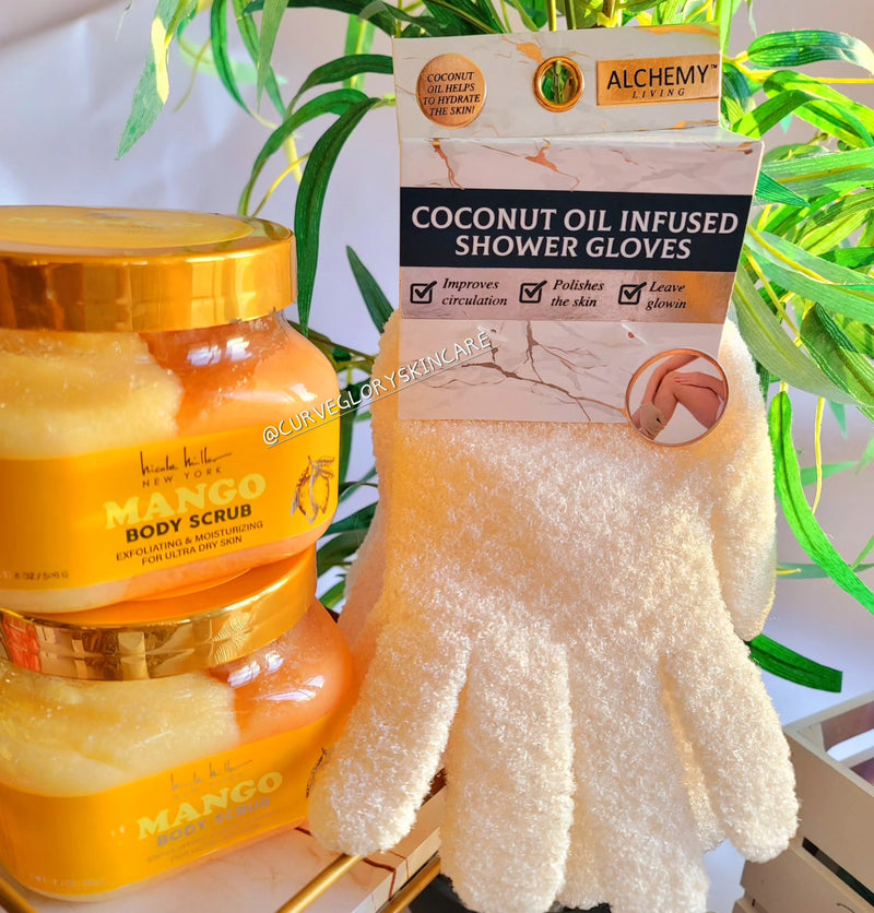 Coconut Infused Shower Gloves