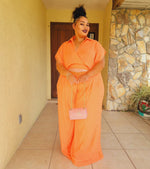 Classic Goddess Pant Set- ORANGE