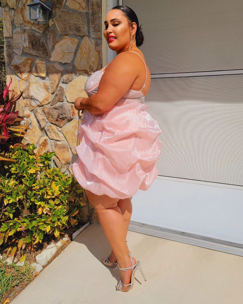 Over The Moon Dress- PEACH