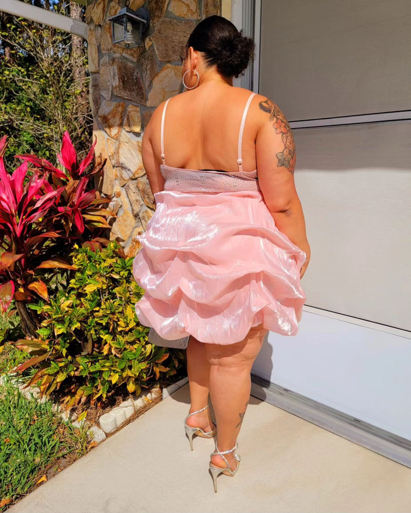 Over The Moon Dress- PEACH