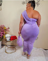 Majesty Ruched Dress- LAVENDER