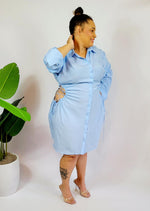 No Apology Shirt Dress